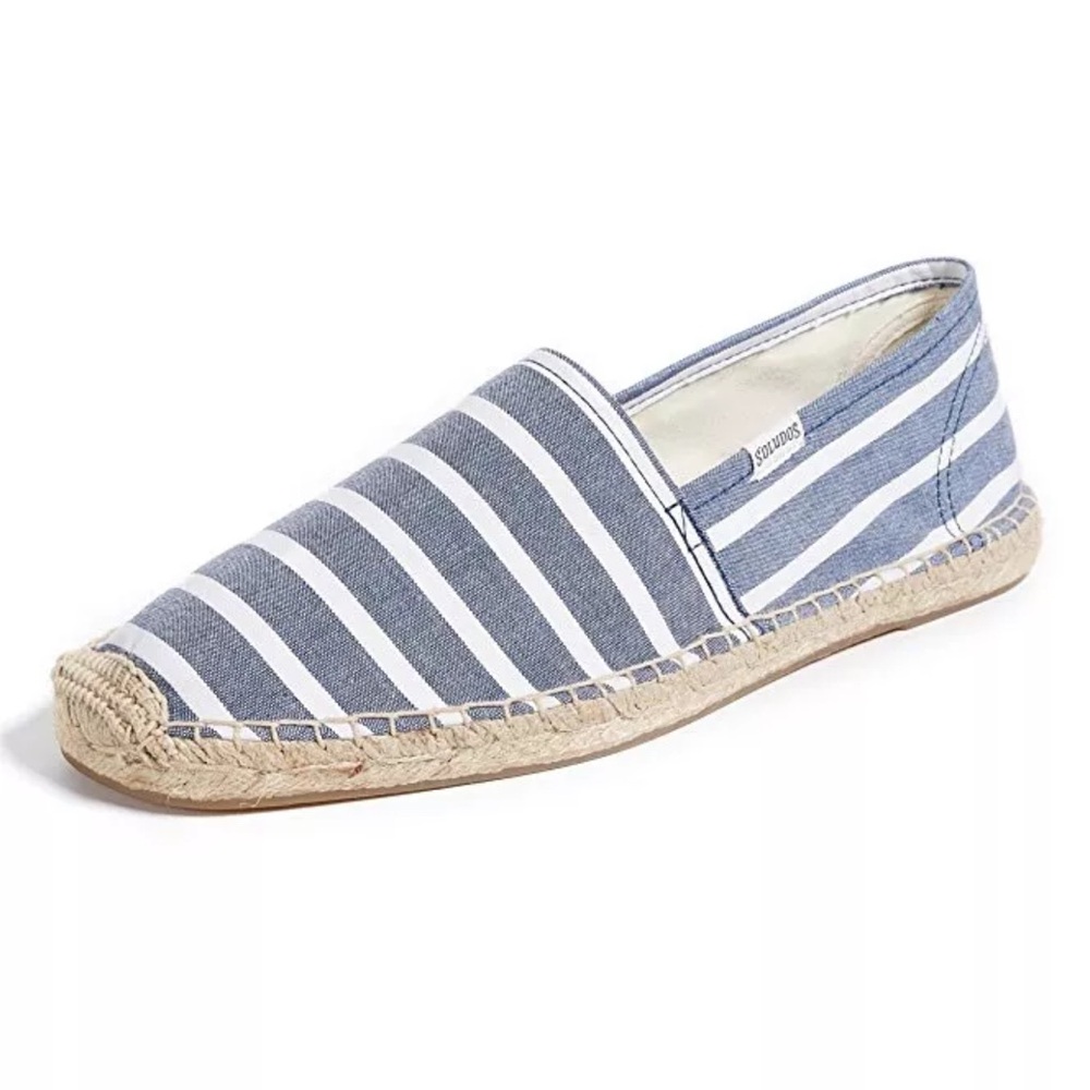 Mens Soludos Original Classic Stripe Light Navy white SIZE US 8.5 TOMS
